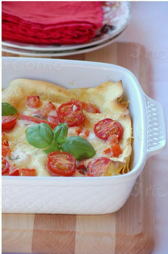 lasagne pomodoro e mozzarella